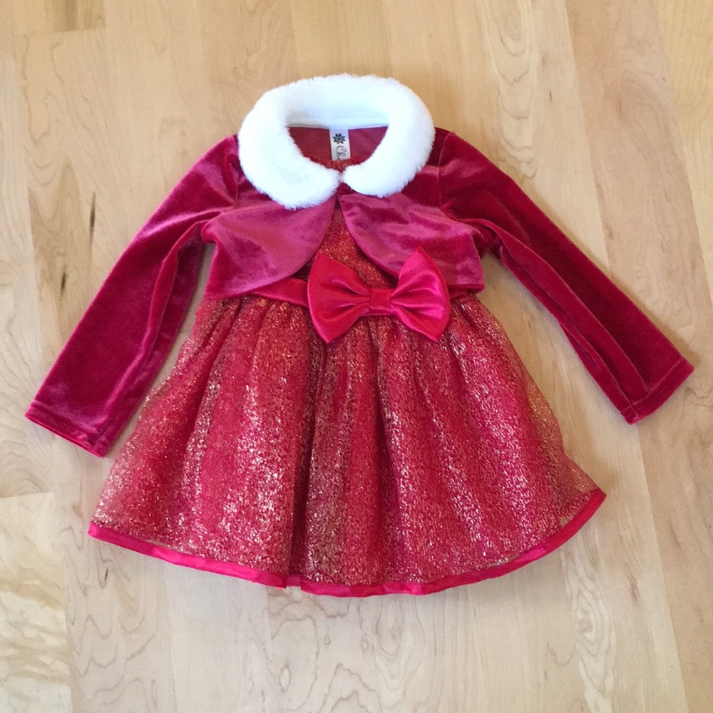 Formal Christmas Dress and Cropped Bolero Jacket